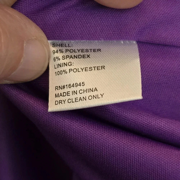 ToccinxRTR Design Collective Purple Party Sequin Asymmetrical Halter Dress Size8 - Picture 15 of 16